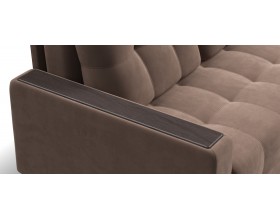 Босс Классик угловой диван Велюр Монолит мокко