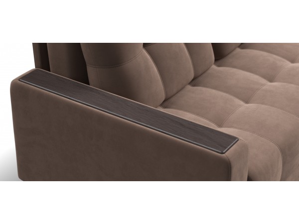 Угловой диван BOSS 3.0 Classic XL велюр Monolit мокко