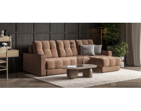 Босс Классик угловой диван Велюр Монолит мокко