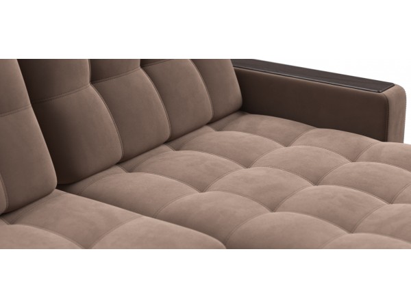 Угловой диван BOSS 3.0 MAX велюр Monolit мокко