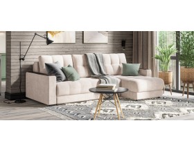 Босс Классик угловой диван Велюр Монолит латте