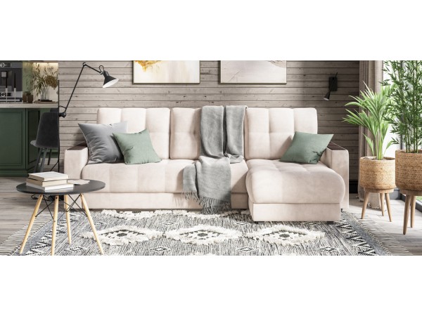 Угловой диван BOSS 3.0 Classic XL велюр Monolit латте