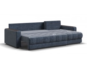 Босс Классик угловой диван Велюр Роял синий