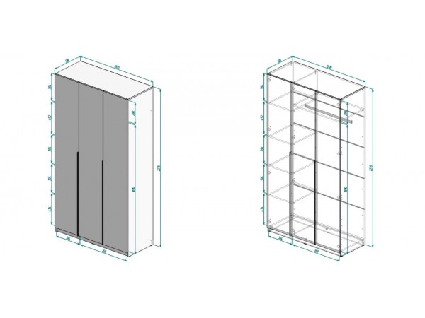 Шкаф Берген ПРО ШК-1200 серый графит