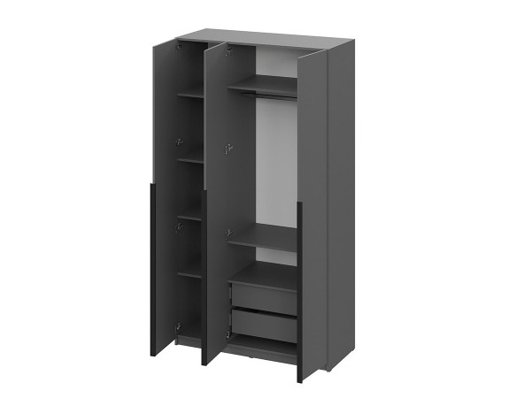 Шкаф Берген ПРО ШК-1200 серый графит