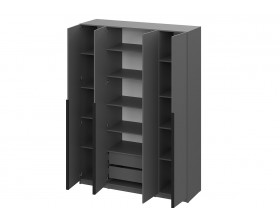 Шкаф Берген ПРО ШК-1600 серый графит