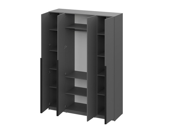 Шкаф Берген ПРО ШК-1600 серый графит