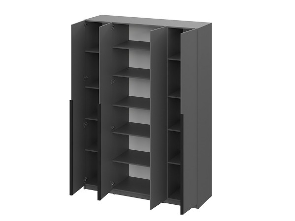 Шкаф Берген ПРО ШК-1600 серый графит