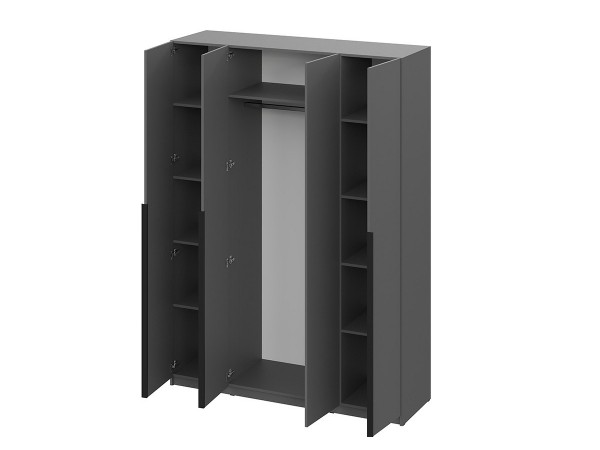 Шкаф Берген ПРО ШК-1600 серый графит