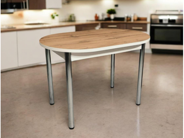 Стол обеденный Постформинг 18 мм Овал 700 х 1100 (+300) мм 055О