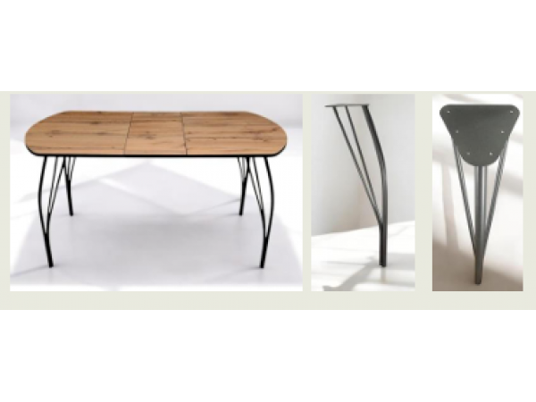 Стол обеденный Эллипс Постформинг 18 мм 700 х 1100 (+300) мм 055Э