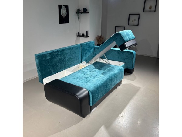 Диван-кровать Олимп-3 угловой, зеленый,  левый угол