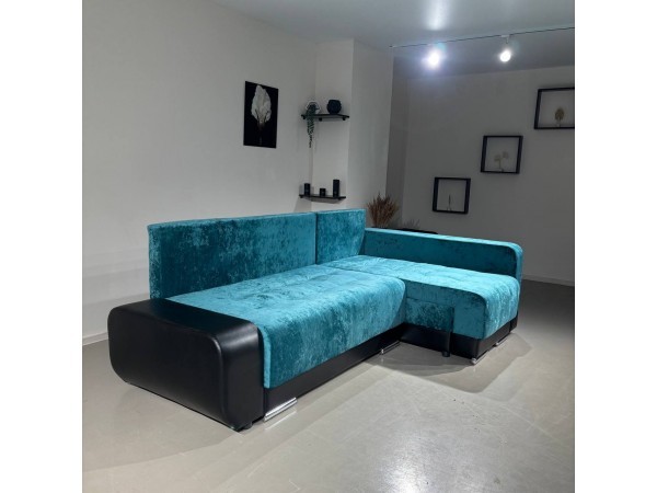 Диван-кровать Олимп-3 угловой, зеленый,  левый угол