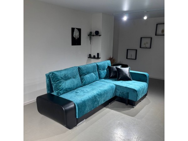 Диван-кровать Олимп-3 угловой, зеленый,  левый угол