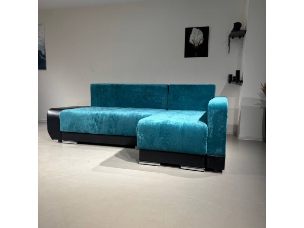 Диван-кровать Олимп-3 угловой, зеленый,  левый угол