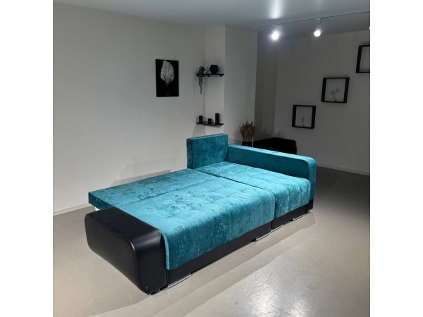 Диван-кровать Олимп-3 угловой, зеленый,  левый угол