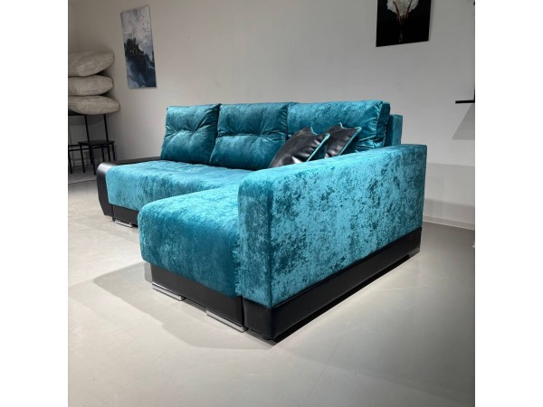 Диван-кровать Олимп-3 угловой, зеленый,  левый угол