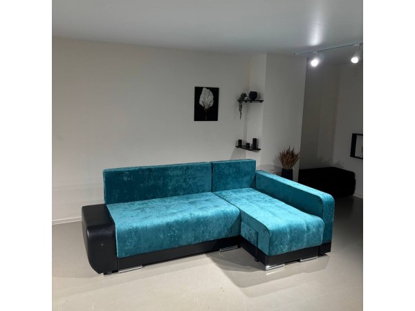 Диван-кровать Олимп-3 угловой, зеленый,  левый угол