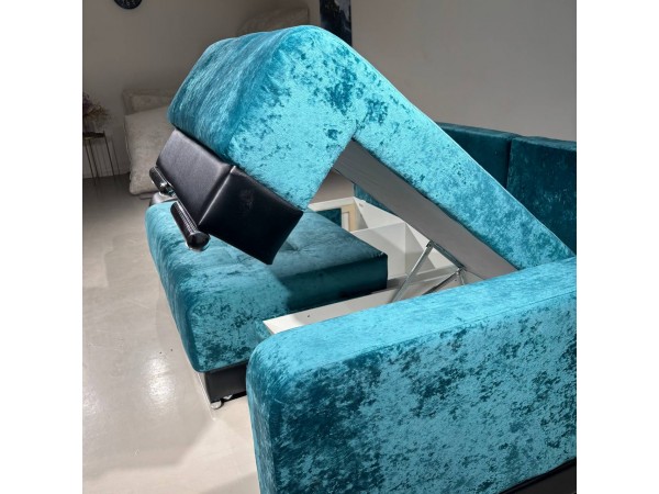 Диван-кровать Олимп-3 угловой, зеленый,  левый угол