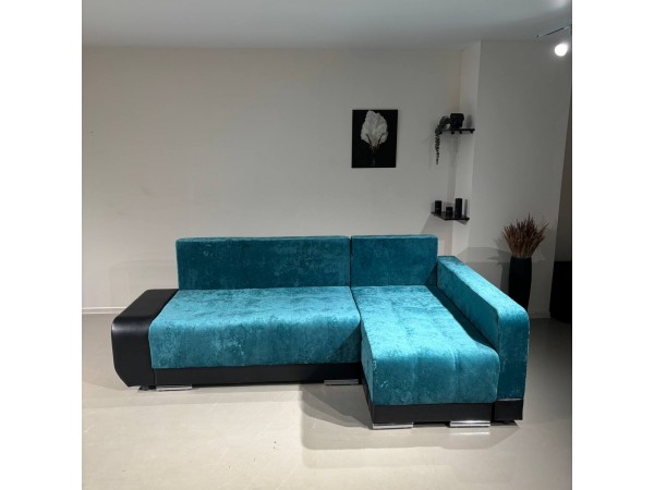 Диван-кровать Олимп-3 угловой, зеленый,  левый угол