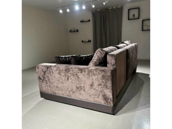 Диван-кровать Олимп-3 угловой, коричневый,  левый угол