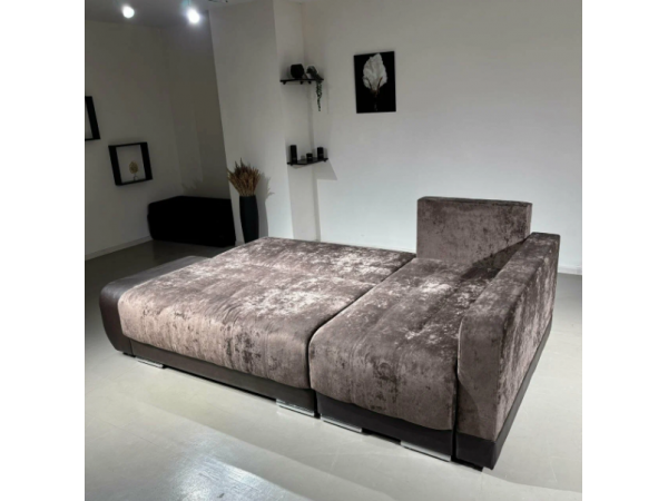 Диван-кровать Олимп-3 угловой, коричневый,  левый угол