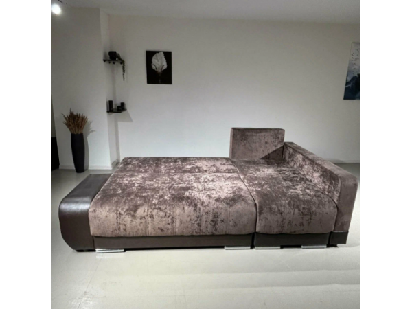 Диван-кровать Олимп-3 угловой, коричневый,  левый угол