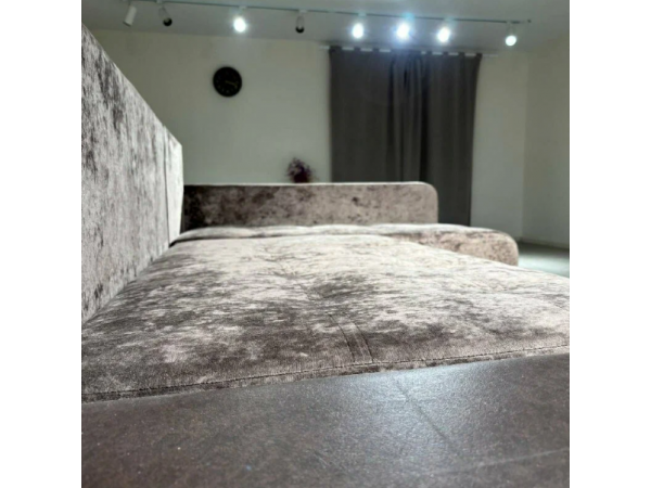 Диван-кровать Олимп-3 угловой, коричневый,  левый угол