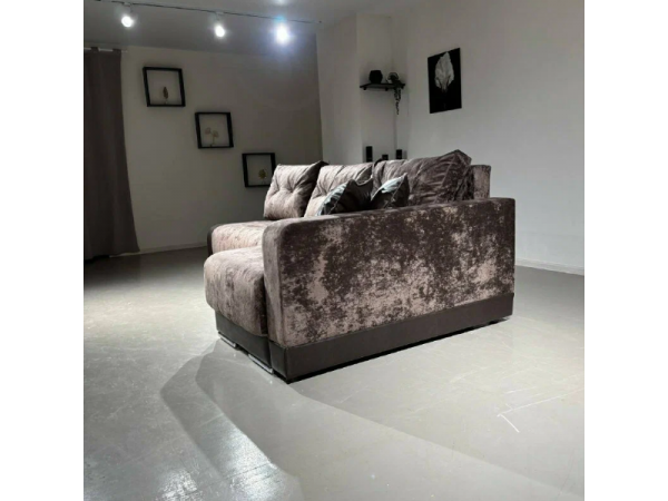 Диван-кровать Олимп-3 угловой, коричневый,  левый угол