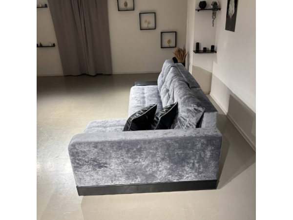 Диван-кровать Олимп-3 угловой, серый,  левый угол