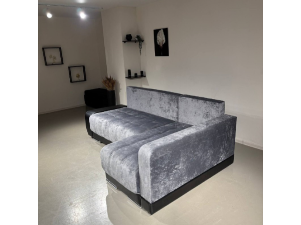 Диван-кровать Олимп-3 угловой, серый,  левый угол