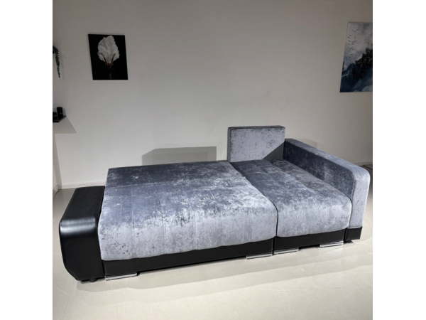 Диван-кровать Олимп-3 угловой, серый,  левый угол
