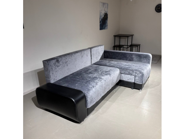 Диван-кровать Олимп-3 угловой, серый,  левый угол