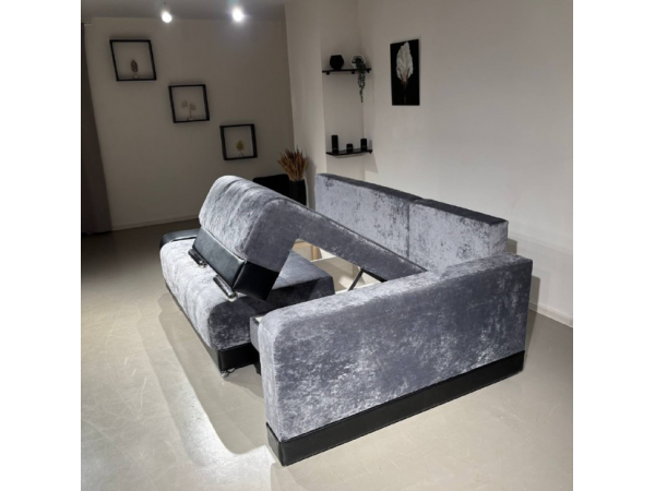 Диван-кровать Олимп-3 угловой, серый,  левый угол