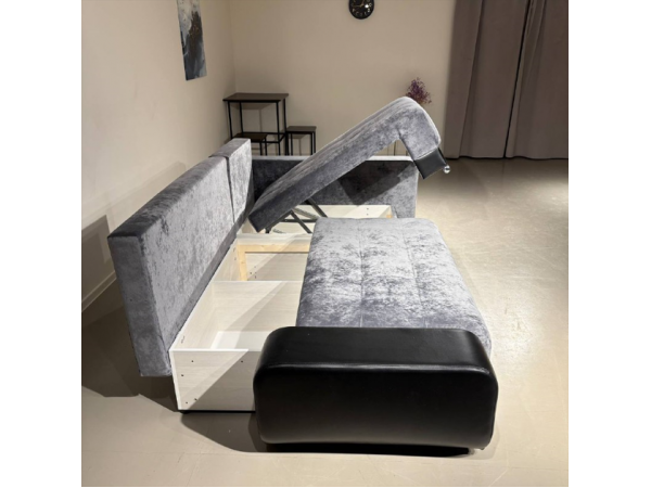 Диван-кровать Олимп-3 угловой, серый,  левый угол