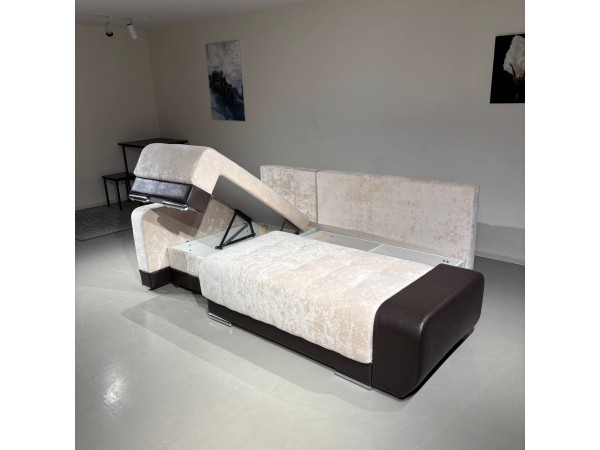 Диван-кровать Олимп-3 угловой, бежевый,  правый угол