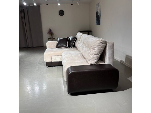 Диван-кровать Олимп-3 угловой, бежевый,  правый угол