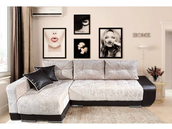 Диван-кровать Олимп-3 угловой, бежевый,  правый угол