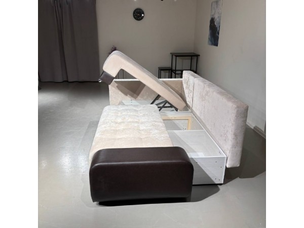 Диван-кровать Олимп-3 угловой, бежевый,  правый угол