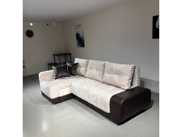 Диван-кровать Олимп-3 угловой, бежевый,  правый угол