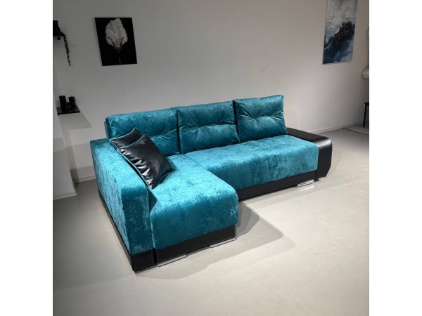 Диван-кровать Олимп-3 угловой, зеленый,  правый угол