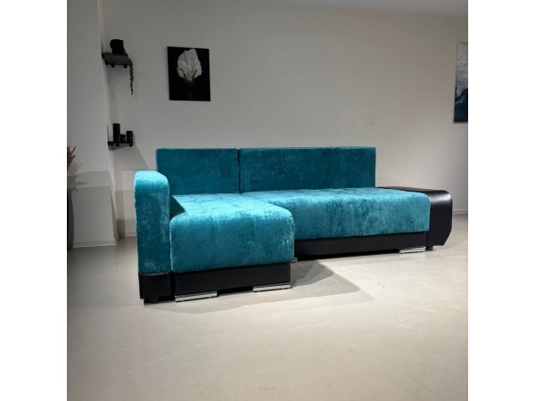 Диван-кровать Олимп-3 угловой, зеленый,  правый угол