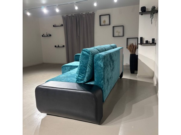 Диван-кровать Олимп-3 угловой, зеленый,  правый угол