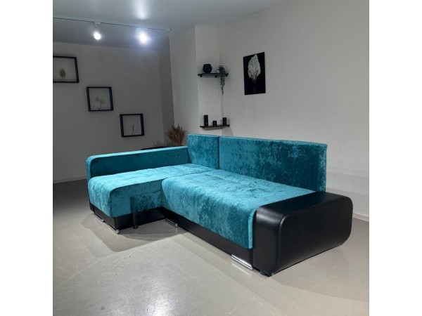 Диван-кровать Олимп-3 угловой, зеленый,  правый угол