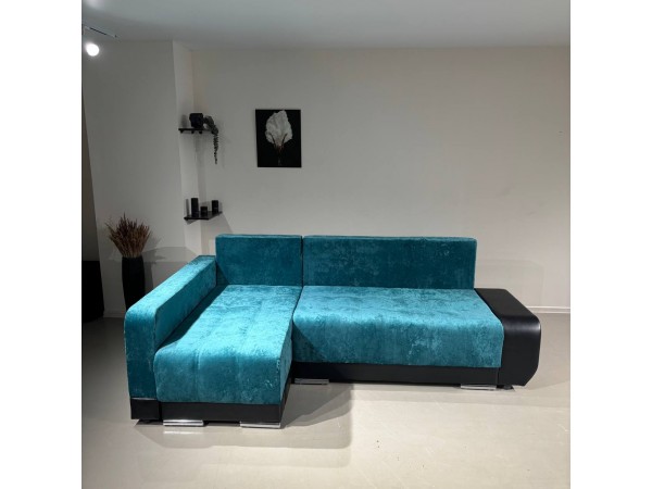 Диван-кровать Олимп-3 угловой, зеленый,  правый угол