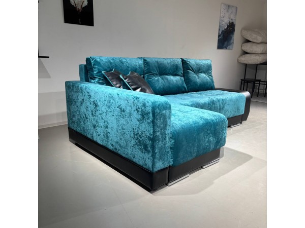 Диван-кровать Олимп-3 угловой, зеленый,  правый угол