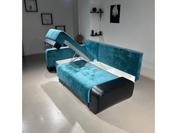 Диван-кровать Олимп-3 угловой, зеленый,  правый угол