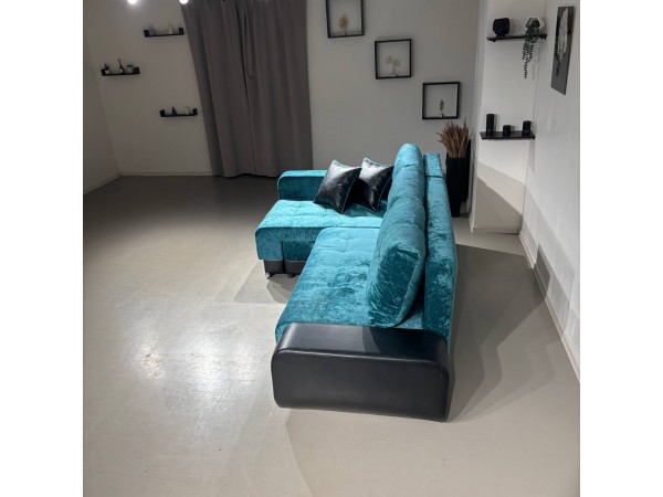 Диван-кровать Олимп-3 угловой, зеленый,  правый угол