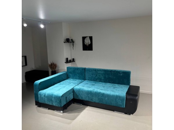 Диван-кровать Олимп-3 угловой, зеленый,  правый угол