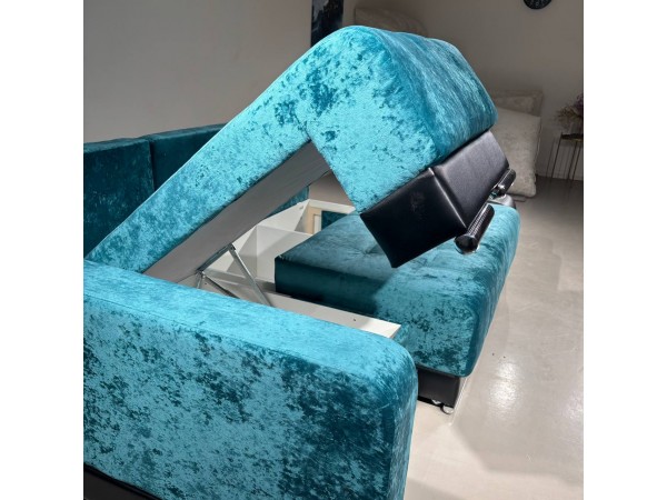 Диван-кровать Олимп-3 угловой, зеленый,  правый угол